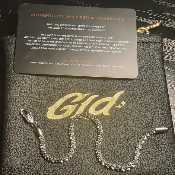 The GLD Shop Diamond Cut Popcorn Bracelet 14k White Gold Plated 7 4mm